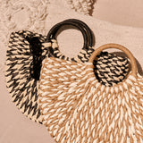 ISLA HANDLE BAG – BLACK BEIGE