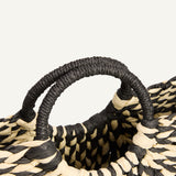 ISLA HANDLE BAG – BLACK BEIGE